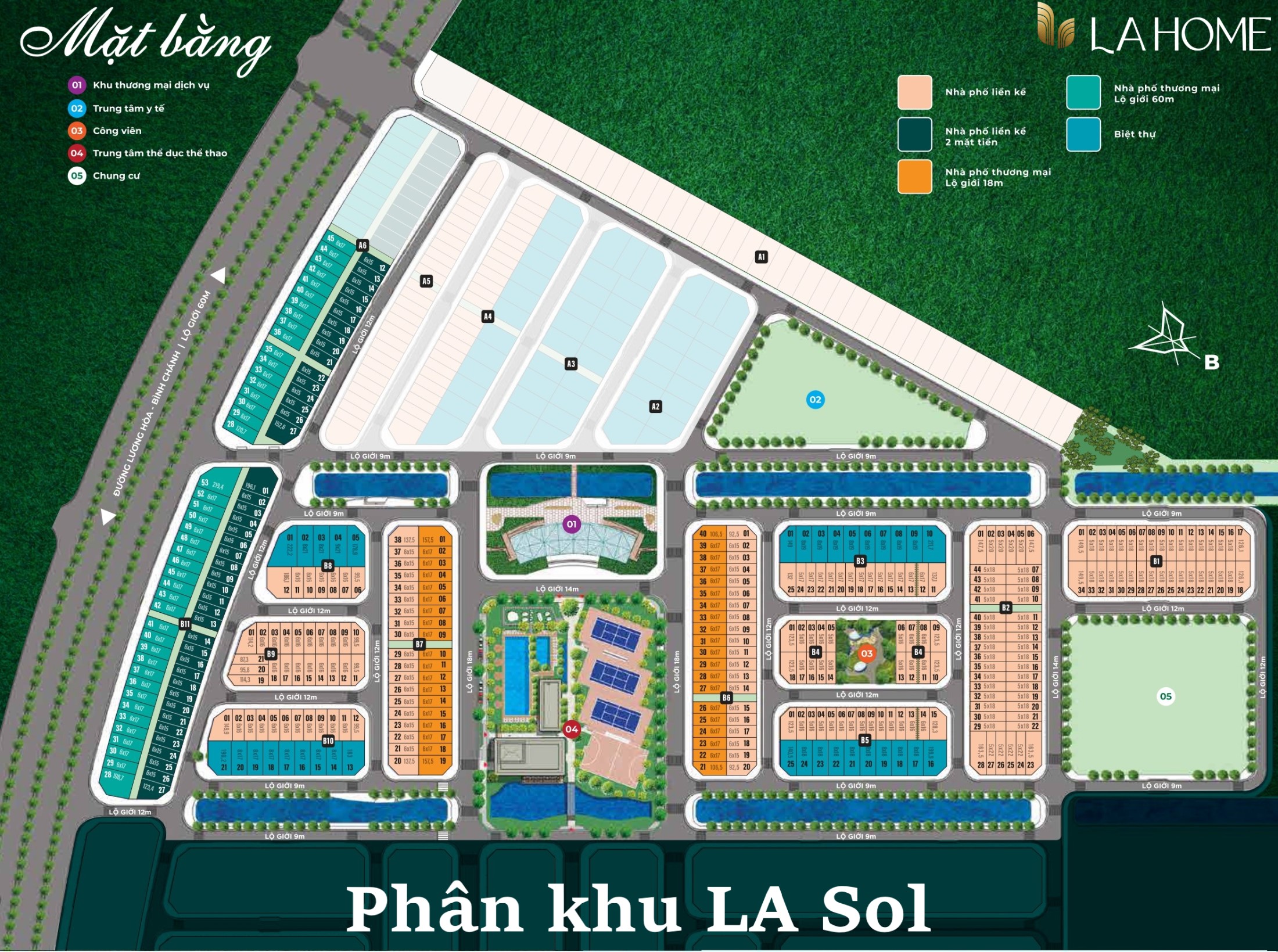 Mặt Bằng Phân Khu La Sol Dự án La Home Phg