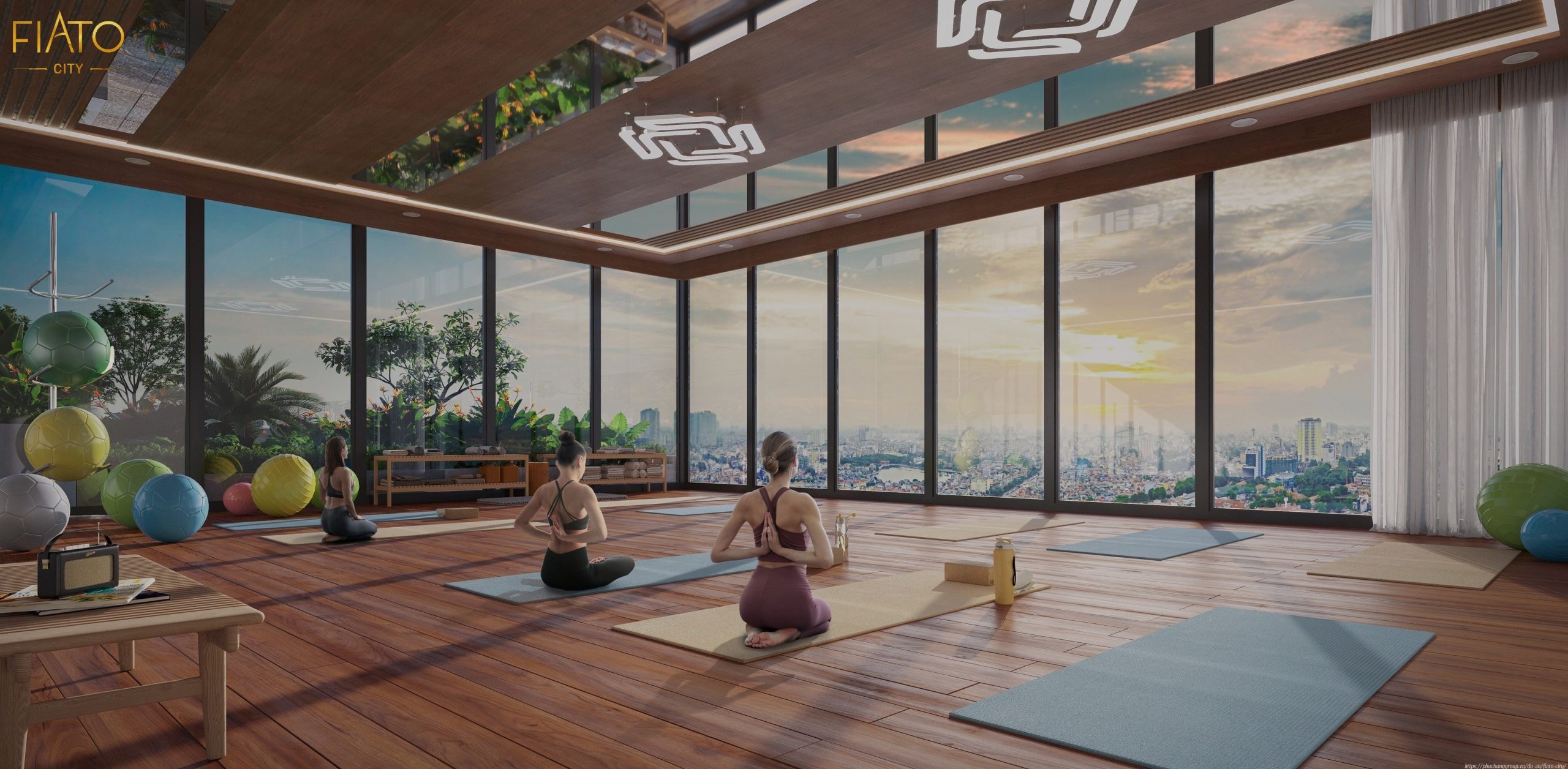 Phối cảnh phòng GYM YOGA FIATO CITY