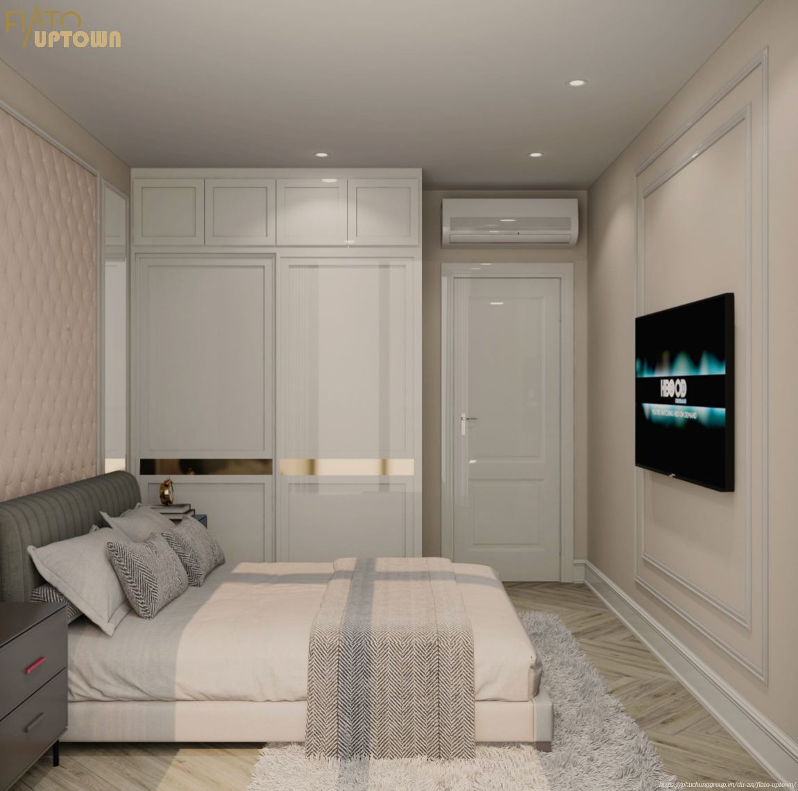 Phòng ngủ căn Duplex dự án Fiato Uptown Thủ Đức