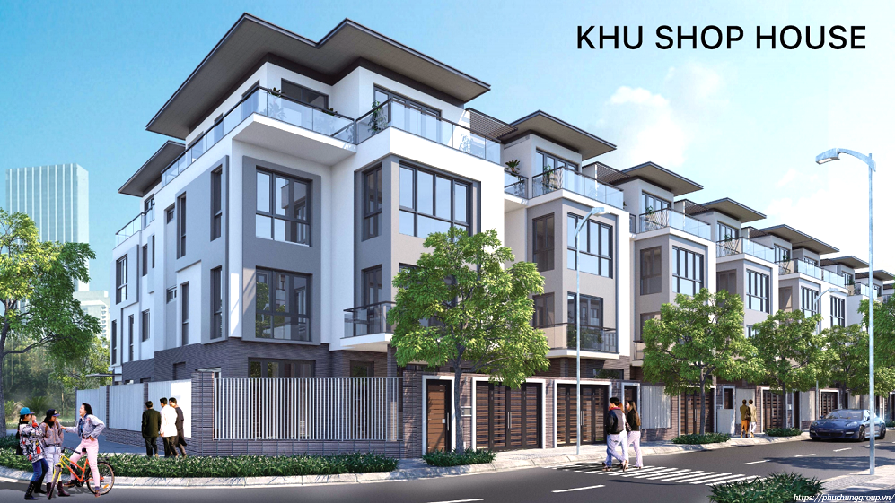 Khu Shophouse dự án The Sky Riverside