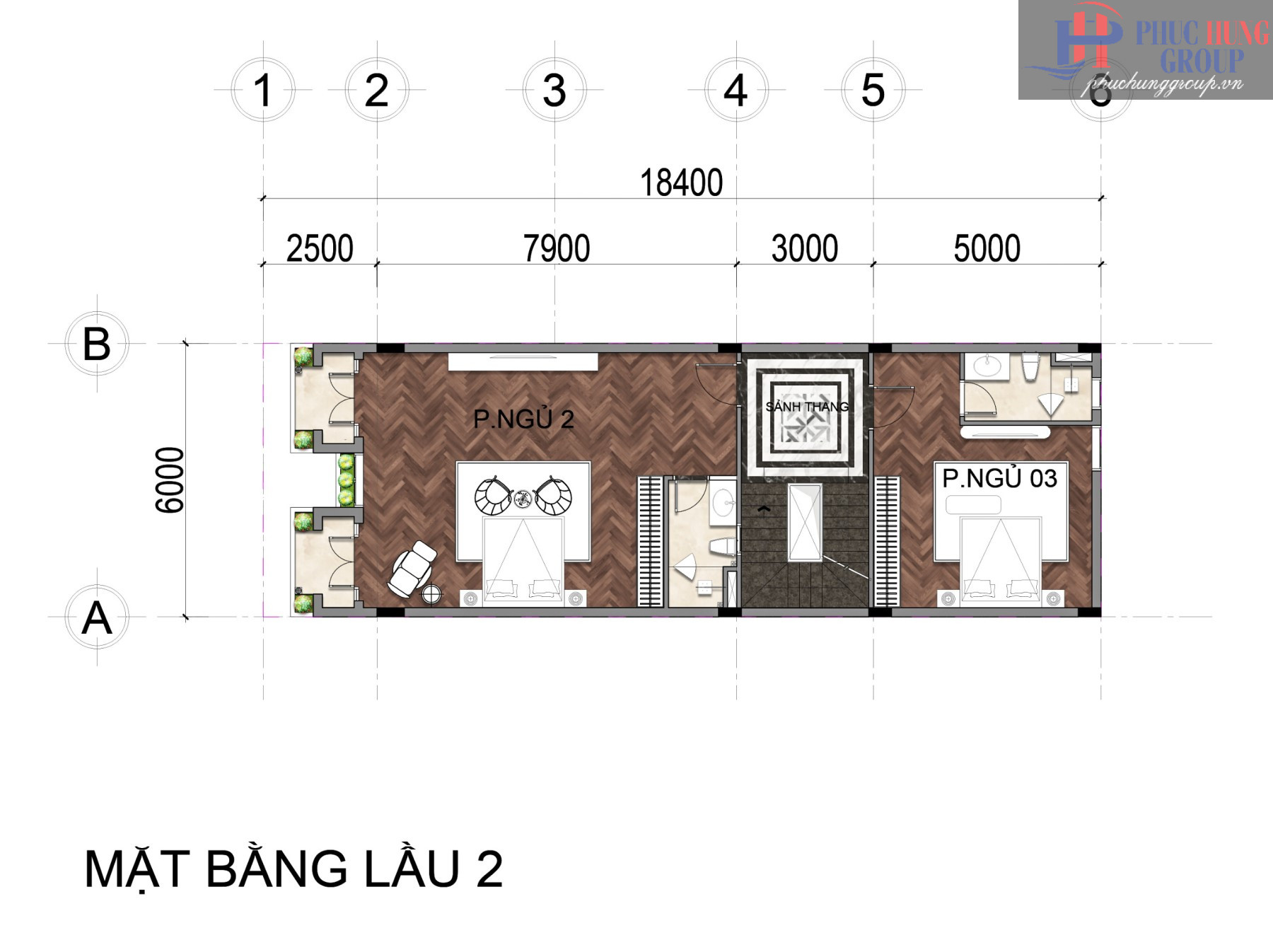 Mặt bằng shophouse lầu 2 Agora City