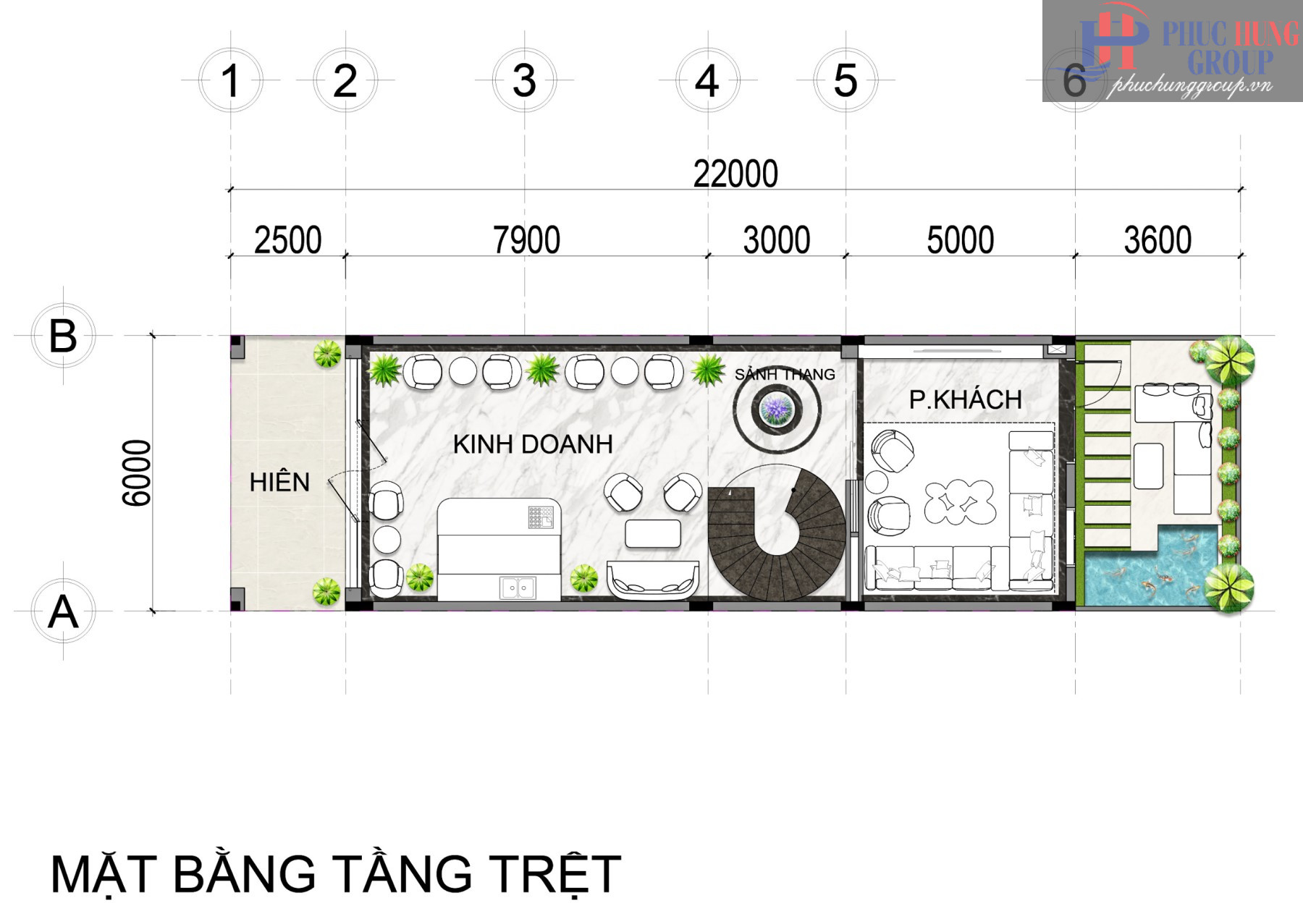 Mặt bằng shophouse tầng trệt Agora City