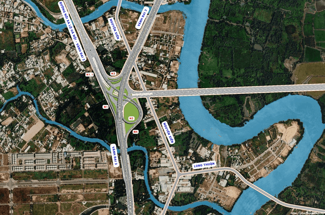 Tổng Thể Bản đồ Tại Nút Giao Gò Công Và đường Nối Xa Lộ Hà Nội