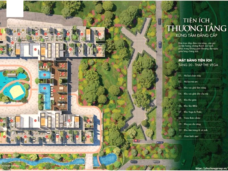 Mặt Bằng Tiện ích Tầng Thượng Tại Boulevard Royale