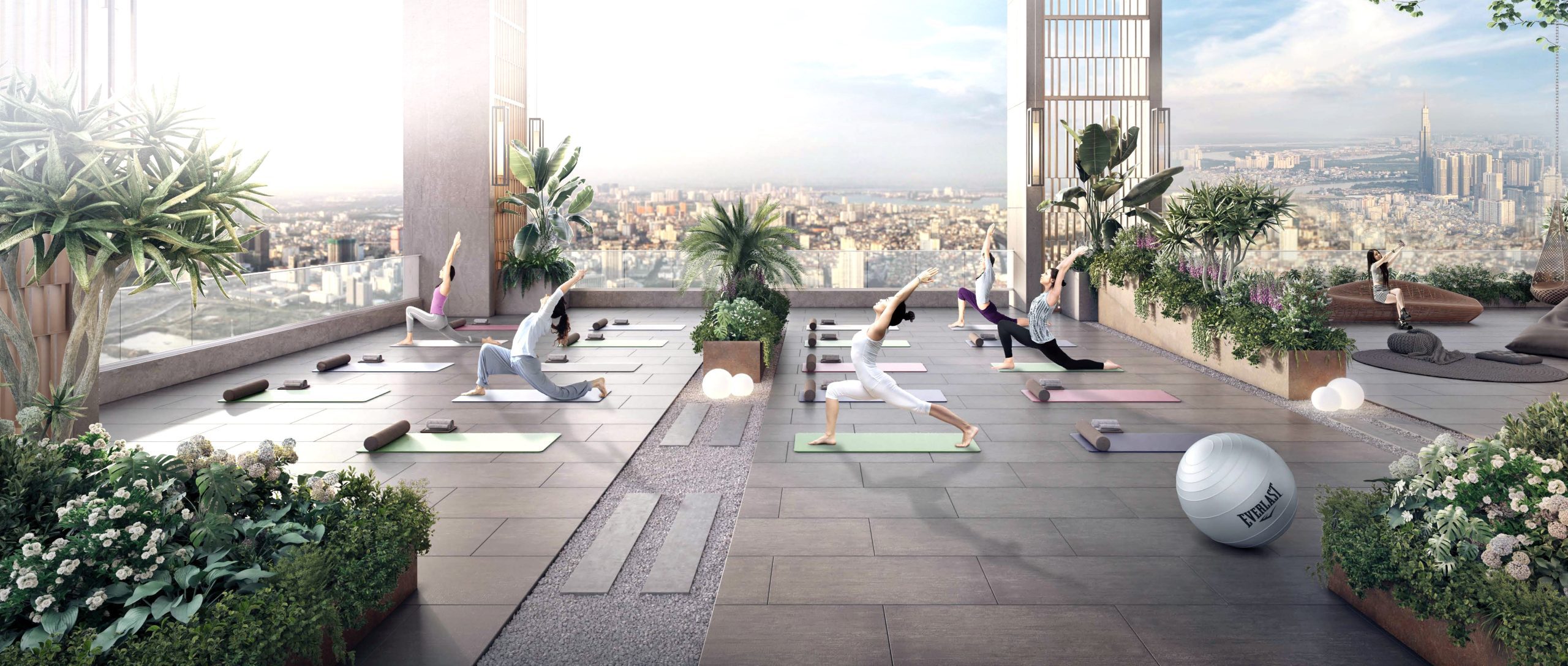 Phòng Tập Yoga Rộng Rãi Bên Trong Căn Hộ Boulevard Royale