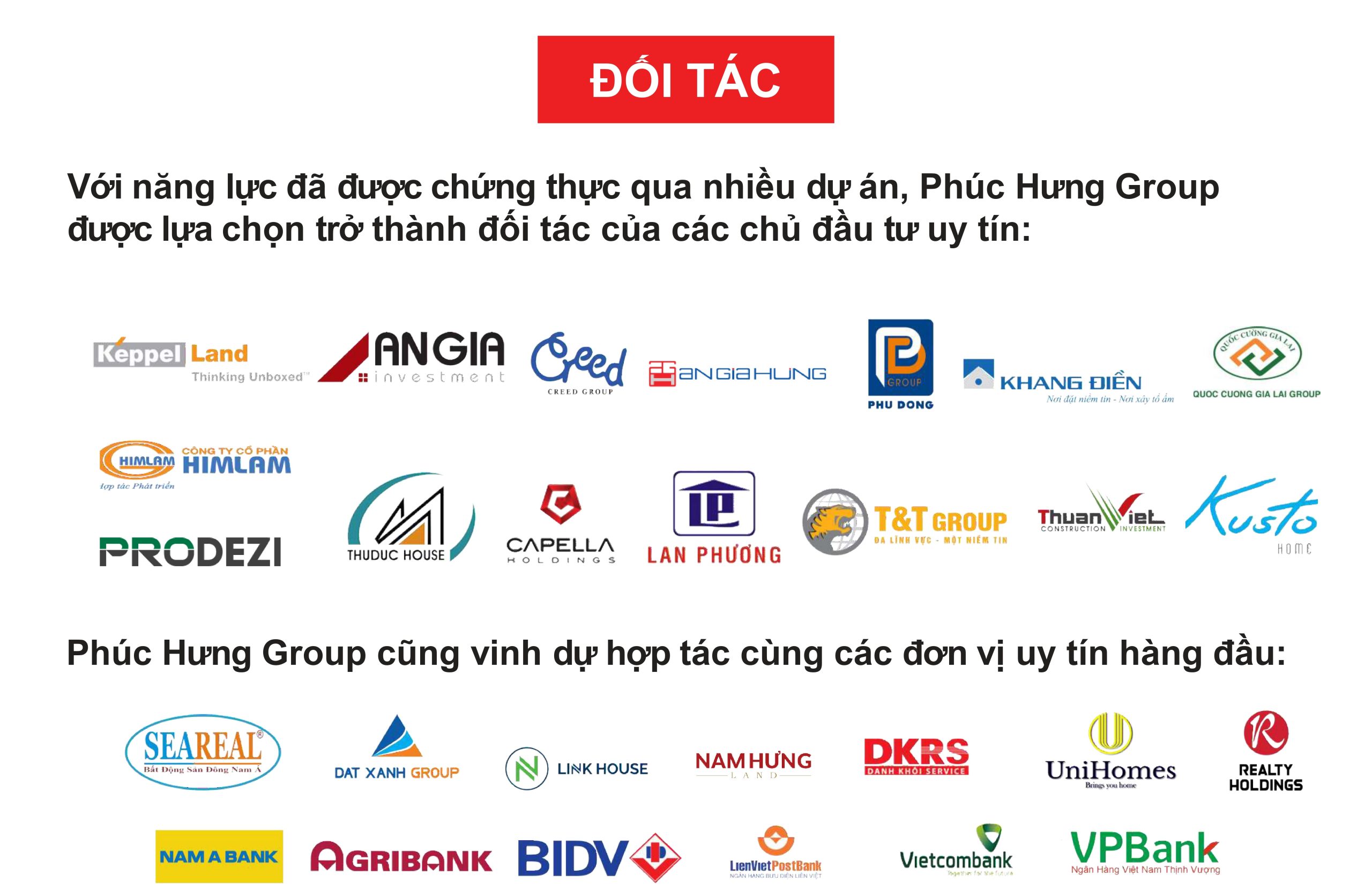 Phúc Hưng Group Trở Thành đối Tác Của Các Chủ đầu Tư Uy Tín Và đơn Vị Hợp Tác Hàng đầu