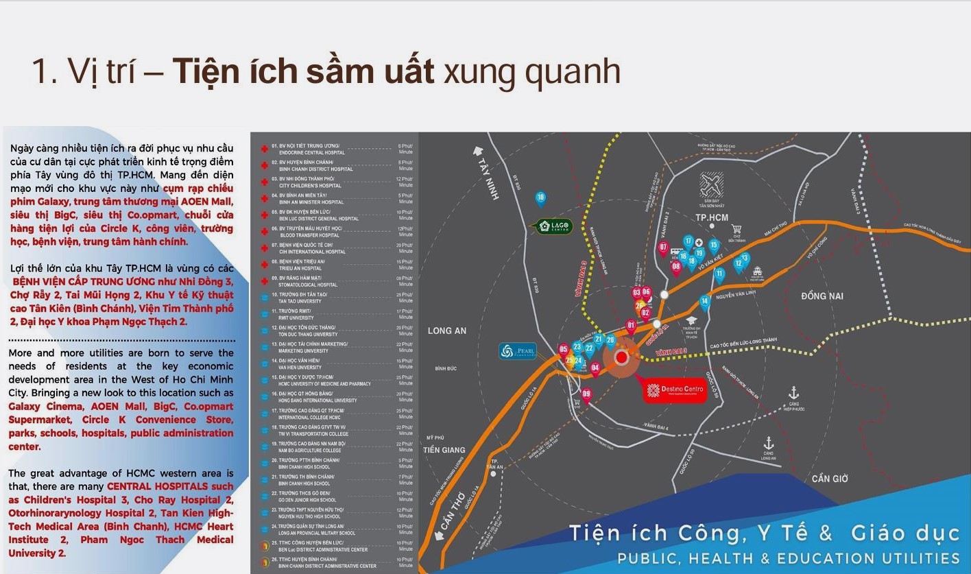 Tiềm Năng Vị Trí Tiện ích Sầm Uất Xung Quanh Destino Centro