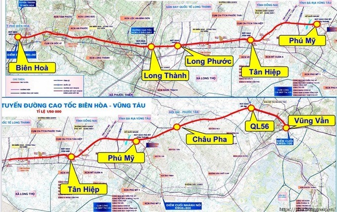 Toàn Bộ Tuyến đường Cao Tốc Biên Hòa - Vũng Tàu Qua Các điểm