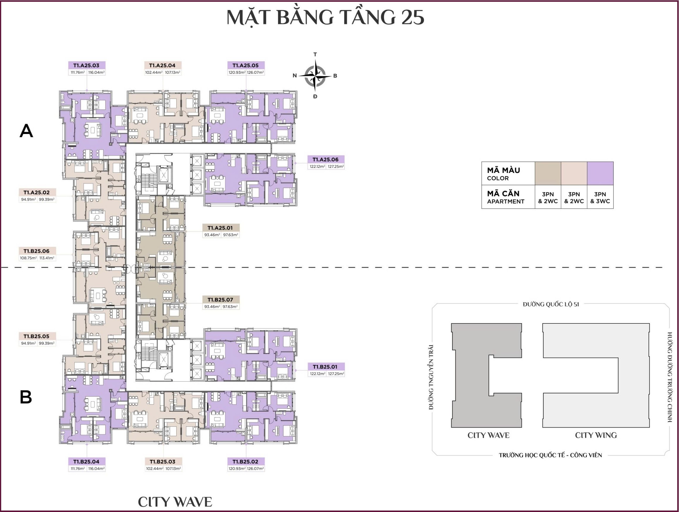 Mặt Bằng Citymark Residence Phú Mỹ Tầng 25 Của Tháp City Wave