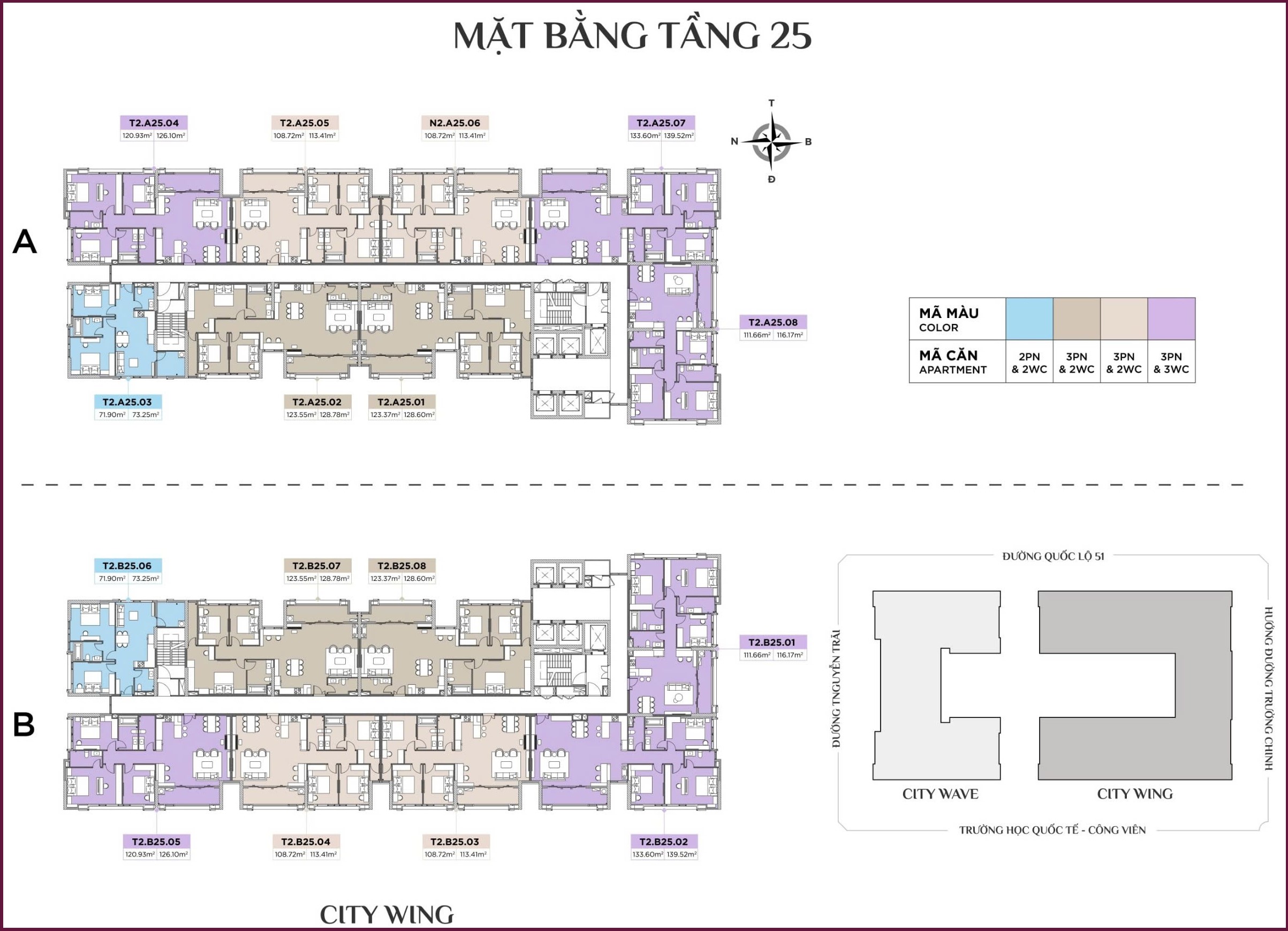 Mặt Bằng Citymark Residence Phú Mỹ Tầng 25 Của Tháp City Wing