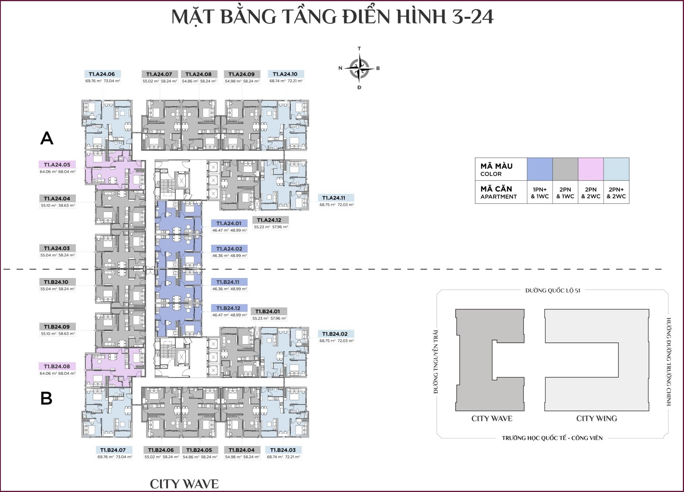 Mặt Bằng Citymark Residence Phú Mỹ Tầng 3 - 24