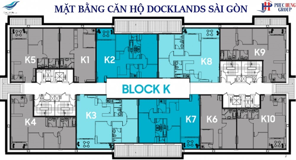 Mặt Bằng Căn Hộ Docklands Sài Gòn Block K