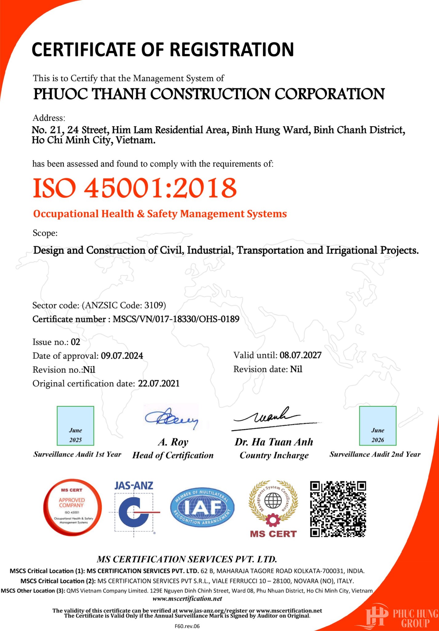 Phước Thành Với Tiêu Chuẩn Ios Trong Lĩnh Vực An Toàn Và Sức Khỏe Nghề Nghiệp