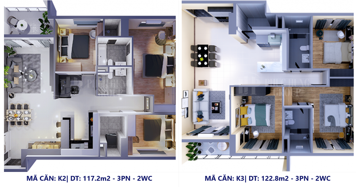 Thiết Kế Căn Hộ Docklands Sài Gòn K2 K3