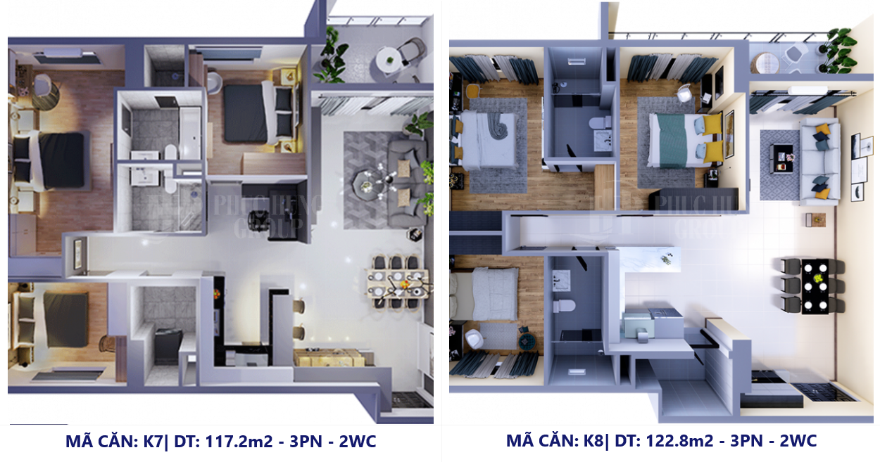 Thiết Kế Căn Hộ Docklands Sài Gòn K7 K8