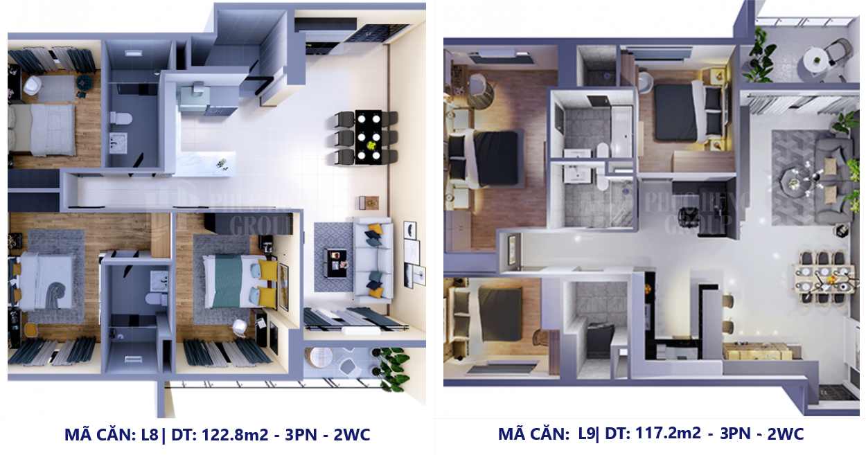 Thiết Kế Căn Hộ Docklands Sài Gòn L8 L9