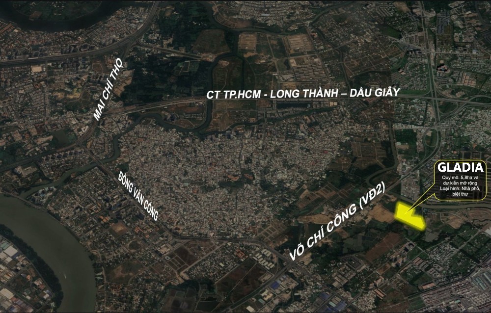Vị Trí Dự án Gladia Khang