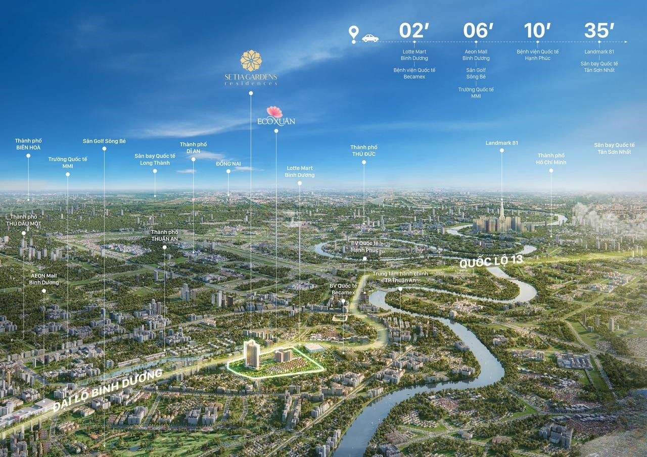 Vị Trí Liên Kết Vùng Setia Gardens Residences